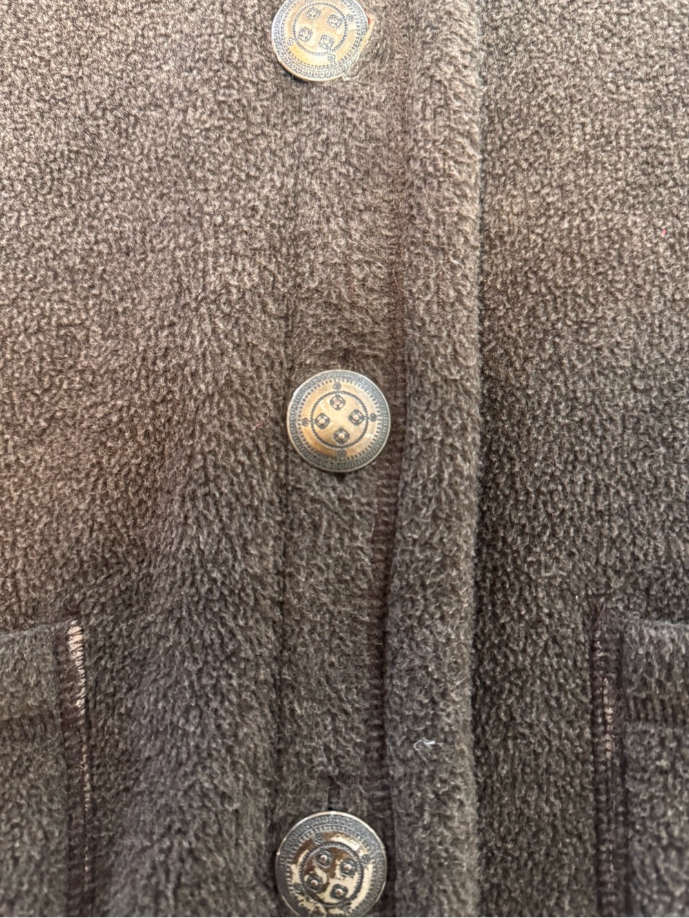 Vintage Early Winters Deep Pile Fleece Shawl Jacket Mens M Brown Made in USA 80 - Picture 3 of 8